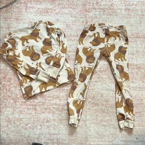 Carter's Cream Leggings with Brown Lion Print